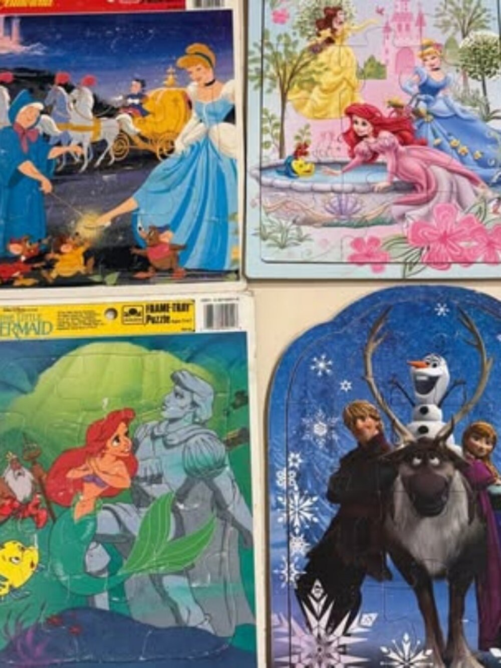 4 Princess themed puzzles
